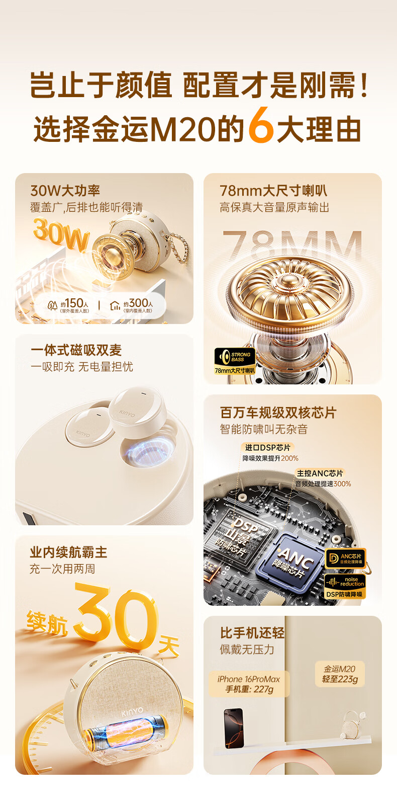 金运M20扩音器 2026不同预算扩音器推荐清单