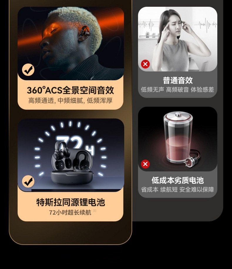 KINYO金运耳夹式蓝牙耳机M30 图 7
